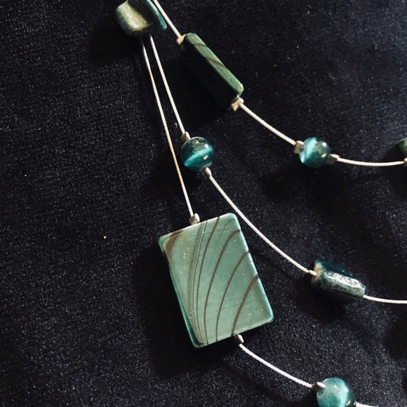 Blue square necklace! - Picture 4 of 4